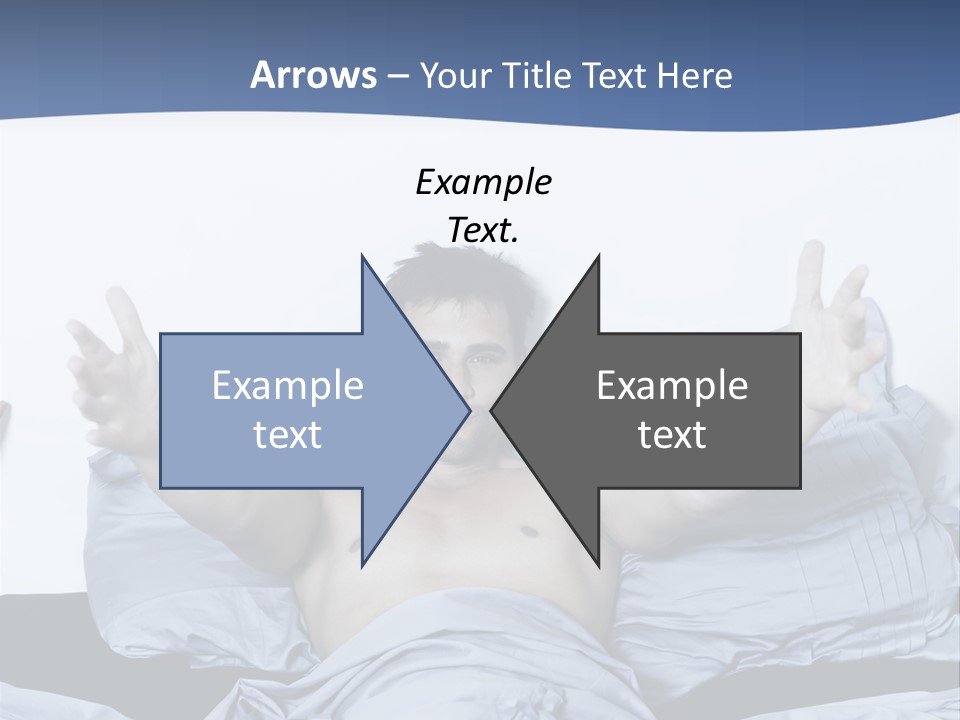 Handsome Man In A Bed On Isolated Background PowerPoint Template