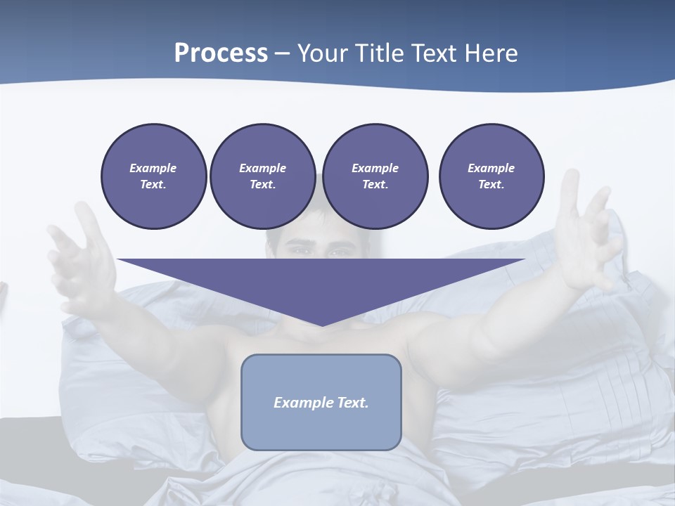 Handsome Man In A Bed On Isolated Background PowerPoint Template