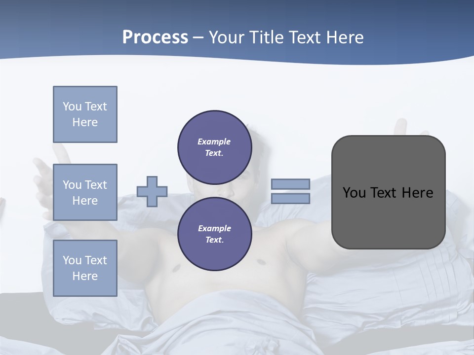 Handsome Man In A Bed On Isolated Background PowerPoint Template
