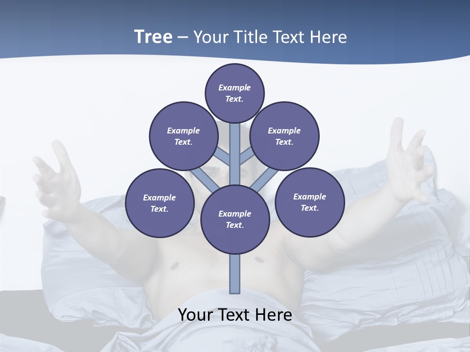 Handsome Man In A Bed On Isolated Background PowerPoint Template