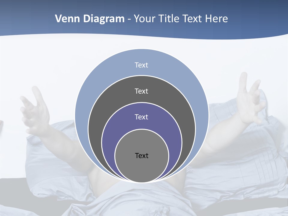 Handsome Man In A Bed On Isolated Background PowerPoint Template