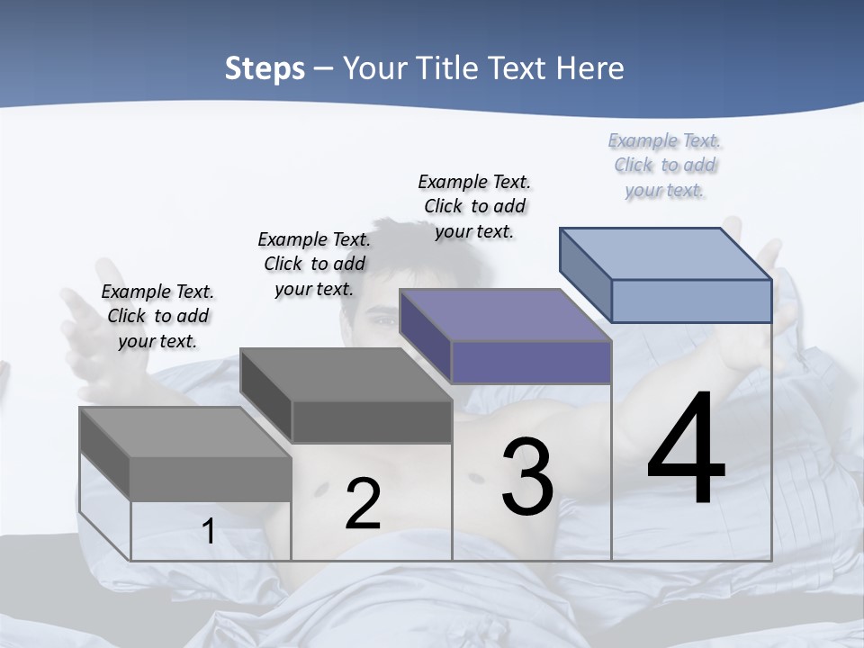 Handsome Man In A Bed On Isolated Background PowerPoint Template