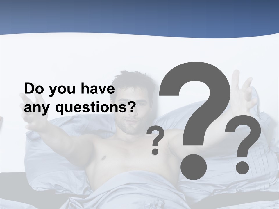 Handsome Man In A Bed On Isolated Background PowerPoint Template