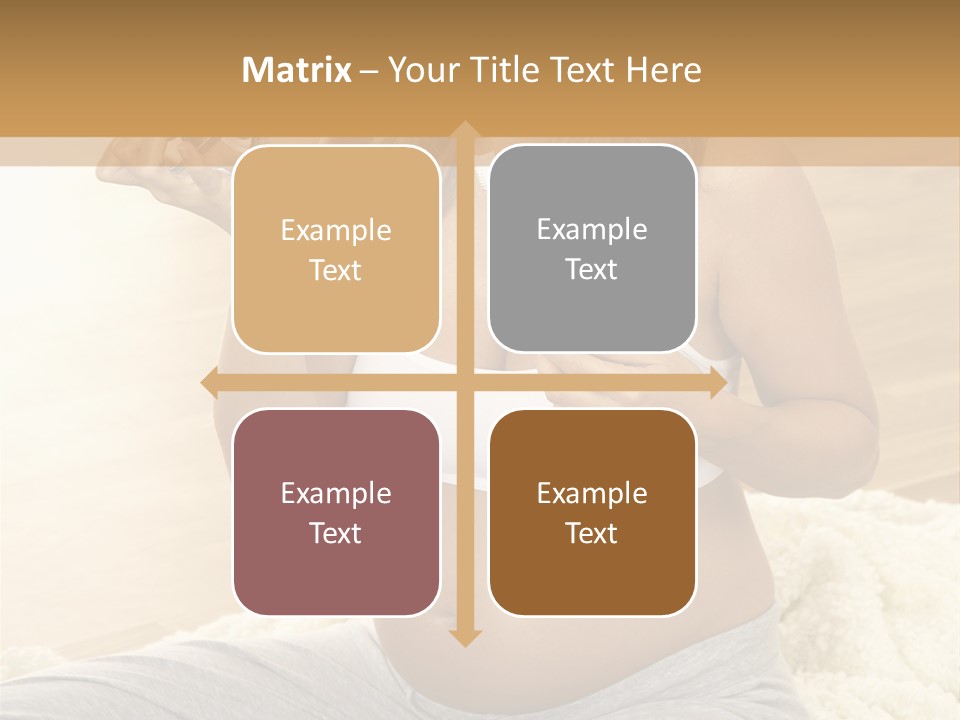 Pregnant Young Woman Checks Hers Perforates PowerPoint Template