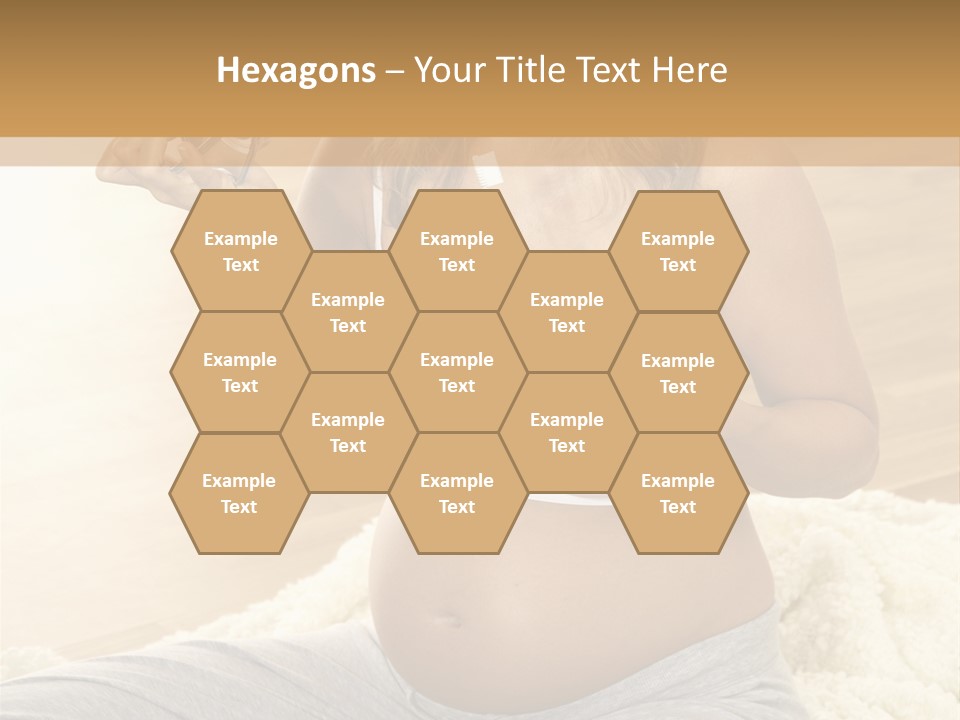 Pregnant Young Woman Checks Hers Perforates PowerPoint Template