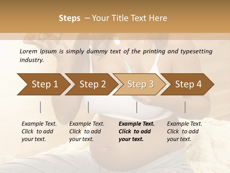 Pregnant Young Woman Checks Hers Perforates PowerPoint Template