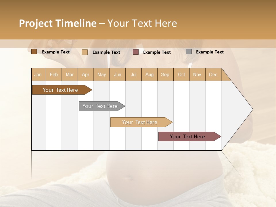 Pregnant Young Woman Checks Hers Perforates PowerPoint Template