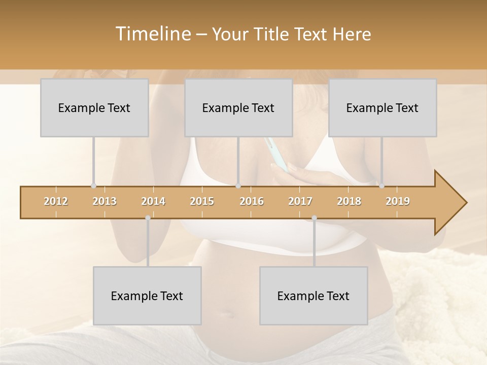 Pregnant Young Woman Checks Hers Perforates PowerPoint Template