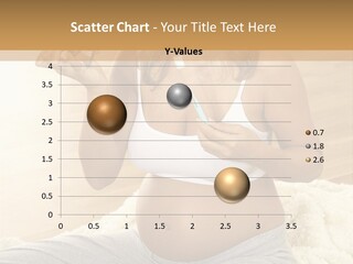 Pregnant Young Woman Checks Hers Perforates PowerPoint Template