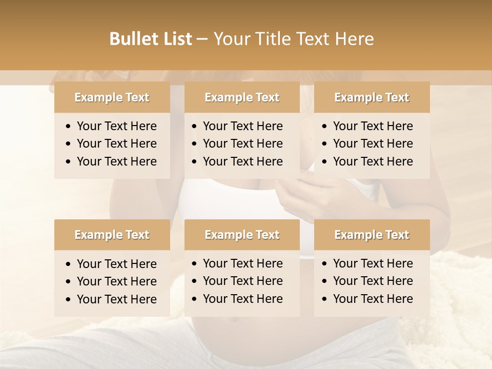 Pregnant Young Woman Checks Hers Perforates PowerPoint Template