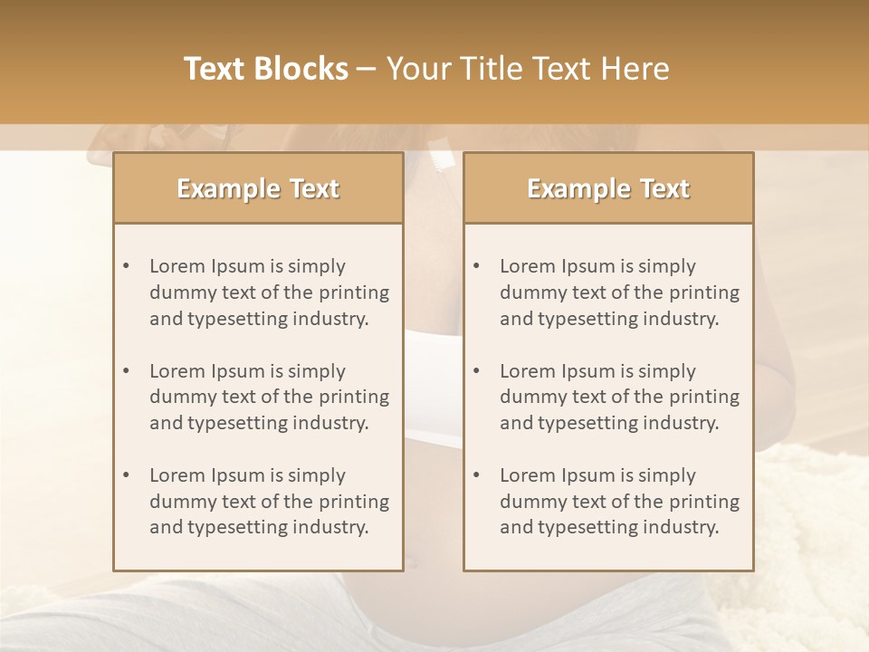 Pregnant Young Woman Checks Hers Perforates PowerPoint Template