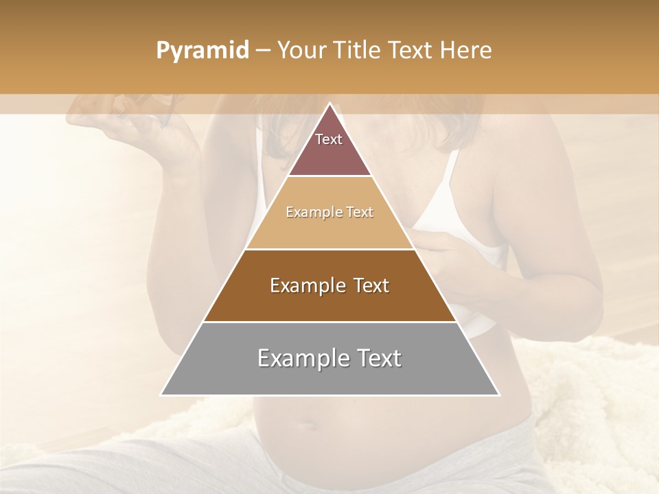 Pregnant Young Woman Checks Hers Perforates PowerPoint Template