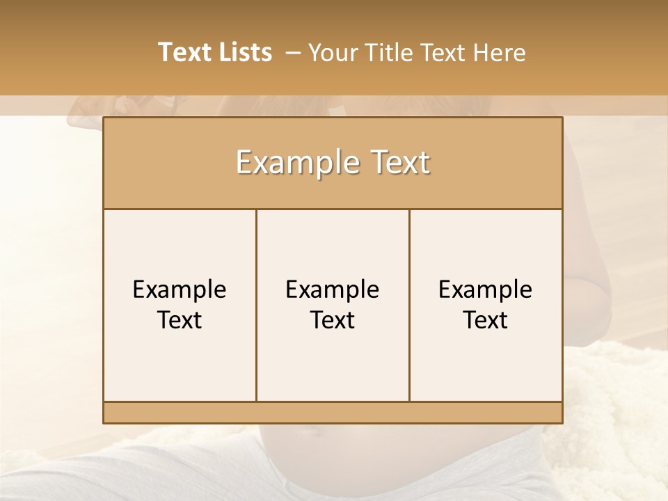 Pregnant Young Woman Checks Hers Perforates PowerPoint Template