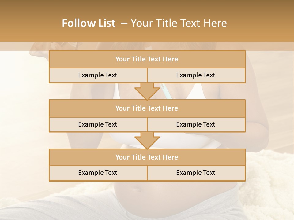 Pregnant Young Woman Checks Hers Perforates PowerPoint Template