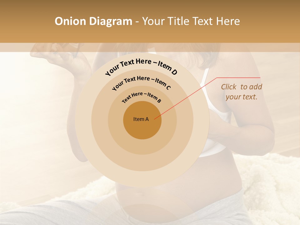 Pregnant Young Woman Checks Hers Perforates PowerPoint Template
