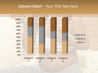 Pregnant Young Woman Checks Hers Perforates PowerPoint Template