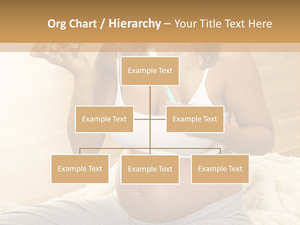 Pregnant Young Woman Checks Hers Perforates PowerPoint Template