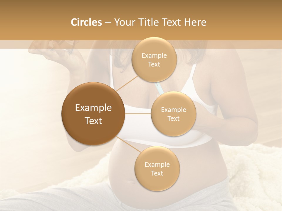 Pregnant Young Woman Checks Hers Perforates PowerPoint Template