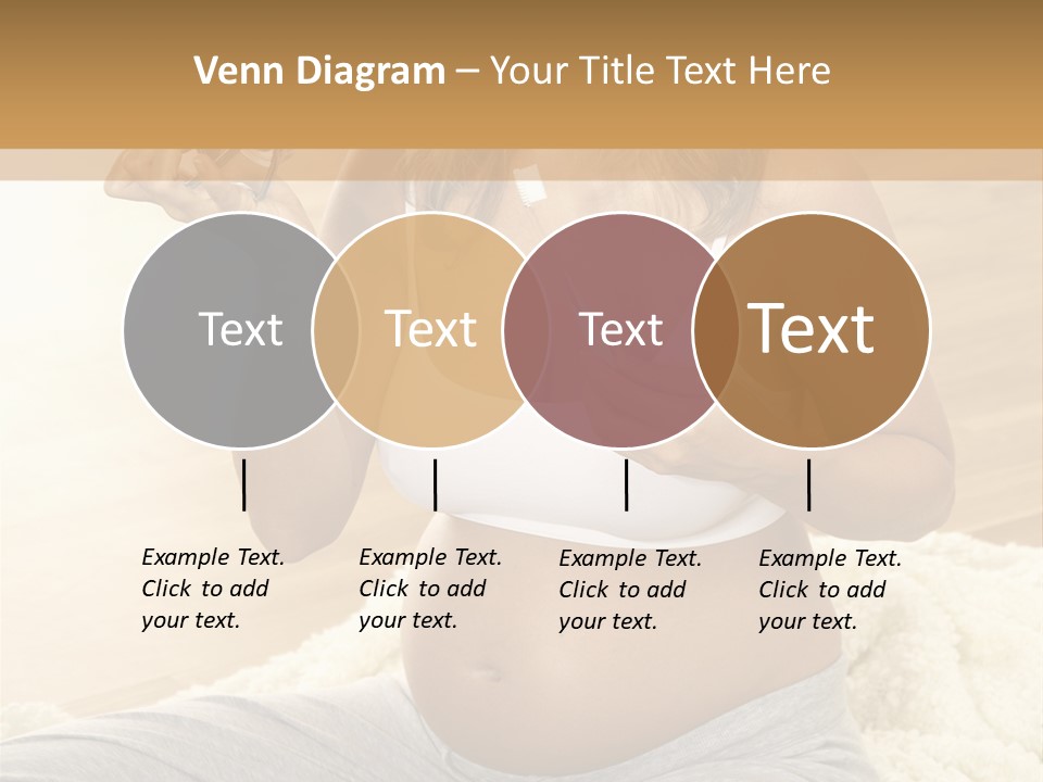 Pregnant Young Woman Checks Hers Perforates PowerPoint Template