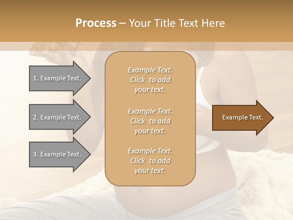 Pregnant Young Woman Checks Hers Perforates PowerPoint Template