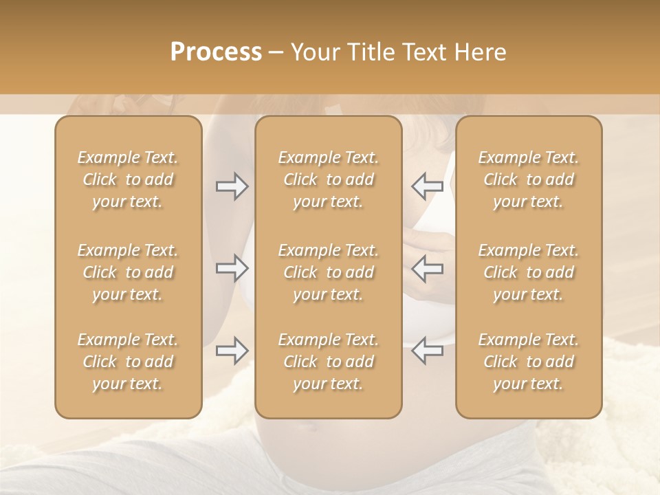 Pregnant Young Woman Checks Hers Perforates PowerPoint Template