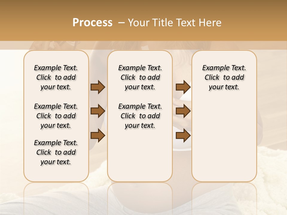 Pregnant Young Woman Checks Hers Perforates PowerPoint Template