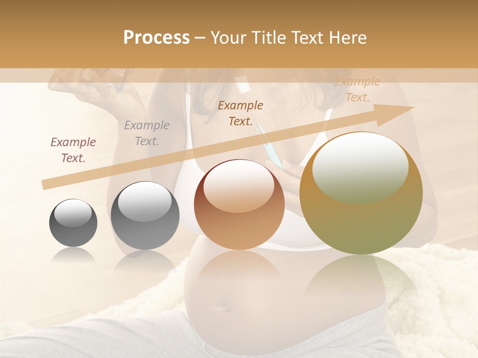 Pregnant Young Woman Checks Hers Perforates PowerPoint Template