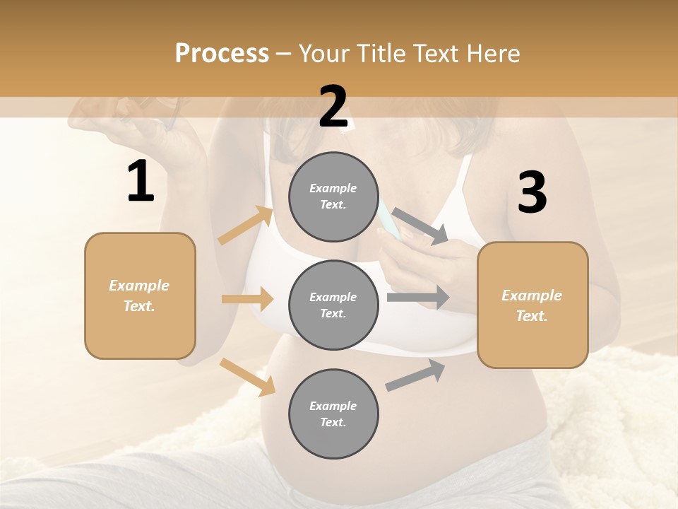 Pregnant Young Woman Checks Hers Perforates PowerPoint Template