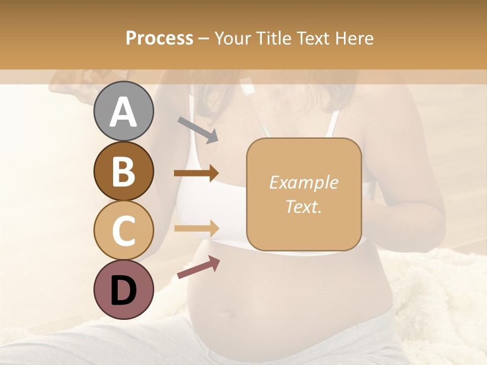 Pregnant Young Woman Checks Hers Perforates PowerPoint Template