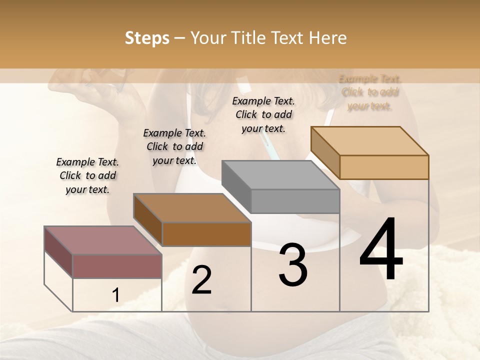 Pregnant Young Woman Checks Hers Perforates PowerPoint Template