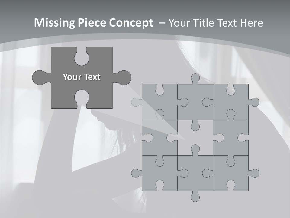 Silhouette Of A Depressed Lady PowerPoint Template