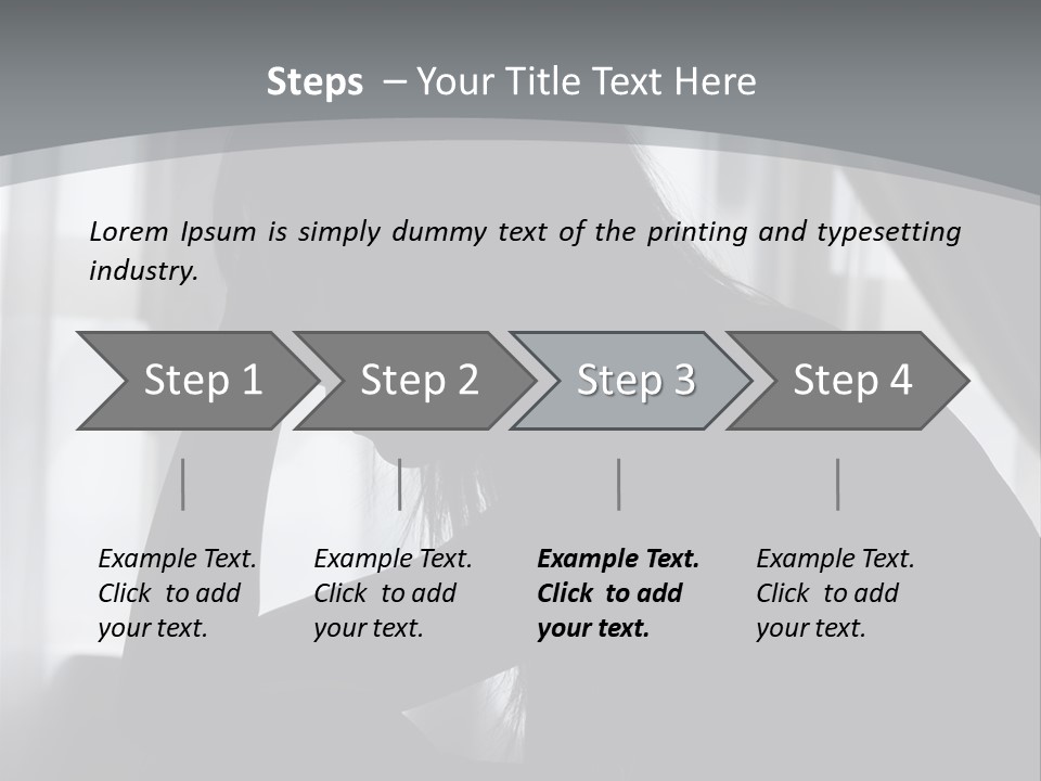 Silhouette Of A Depressed Lady PowerPoint Template