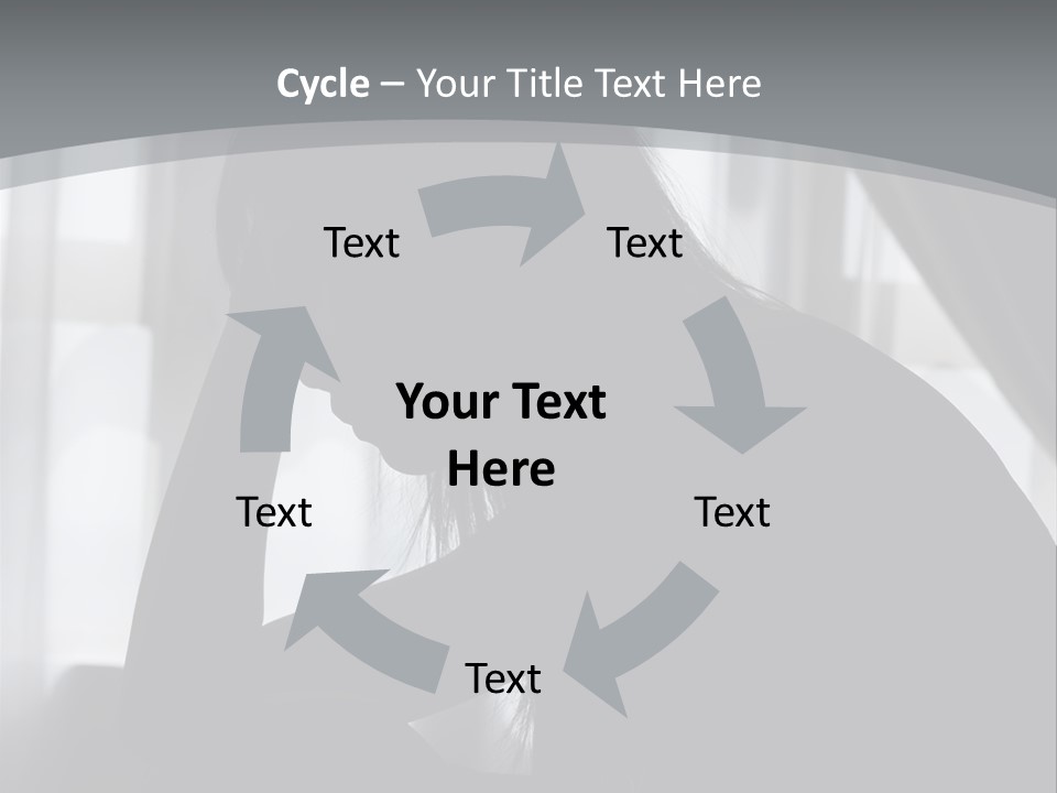 Silhouette Of A Depressed Lady PowerPoint Template