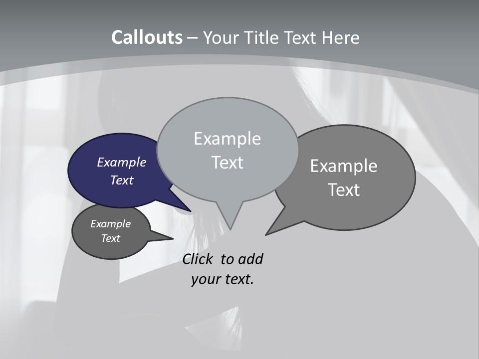 Silhouette Of A Depressed Lady PowerPoint Template