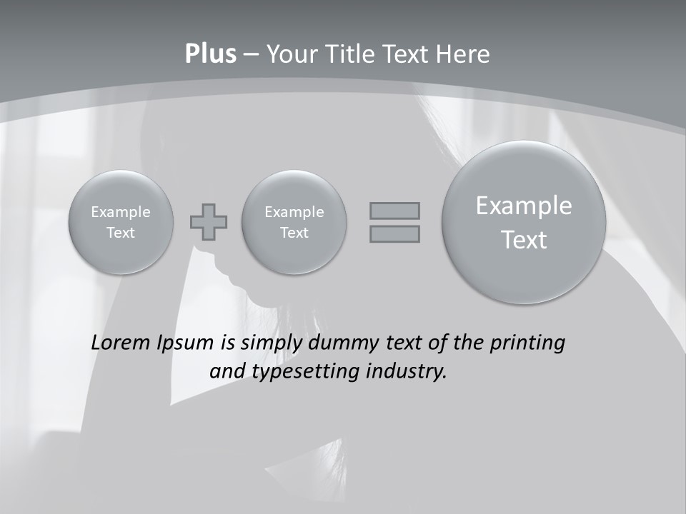 Silhouette Of A Depressed Lady PowerPoint Template