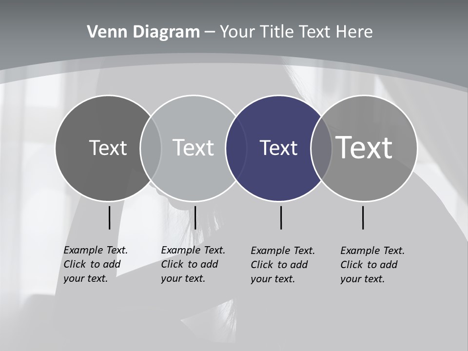 Silhouette Of A Depressed Lady PowerPoint Template