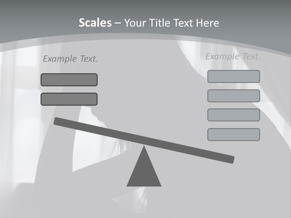 Silhouette Of A Depressed Lady PowerPoint Template