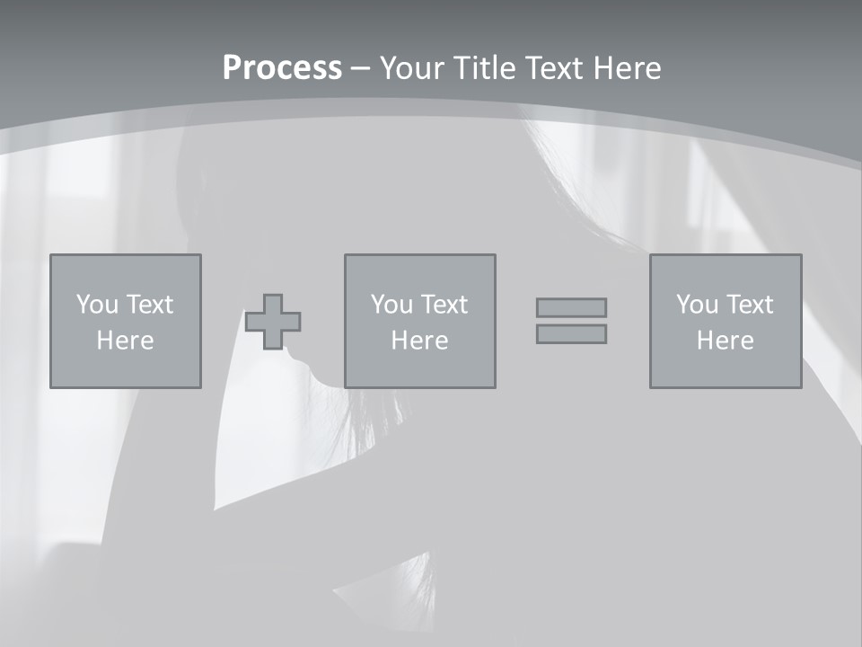 Silhouette Of A Depressed Lady PowerPoint Template