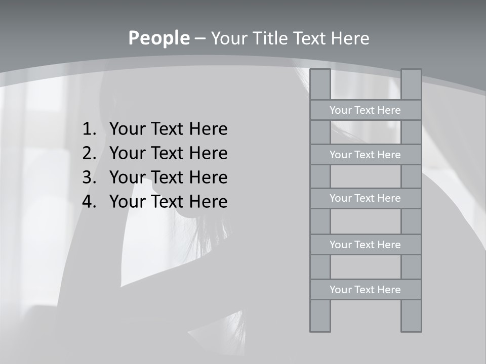 Silhouette Of A Depressed Lady PowerPoint Template