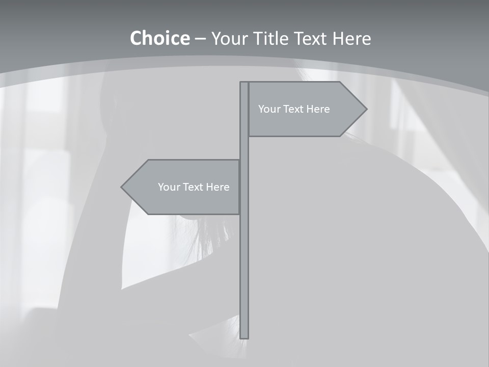 Silhouette Of A Depressed Lady PowerPoint Template