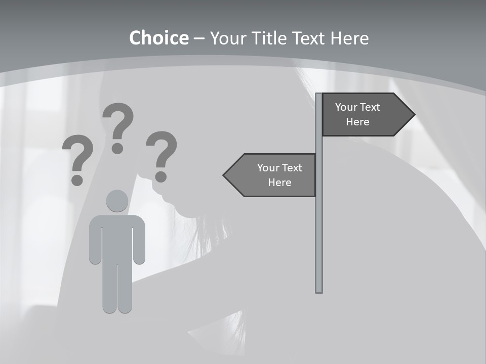 Silhouette Of A Depressed Lady PowerPoint Template