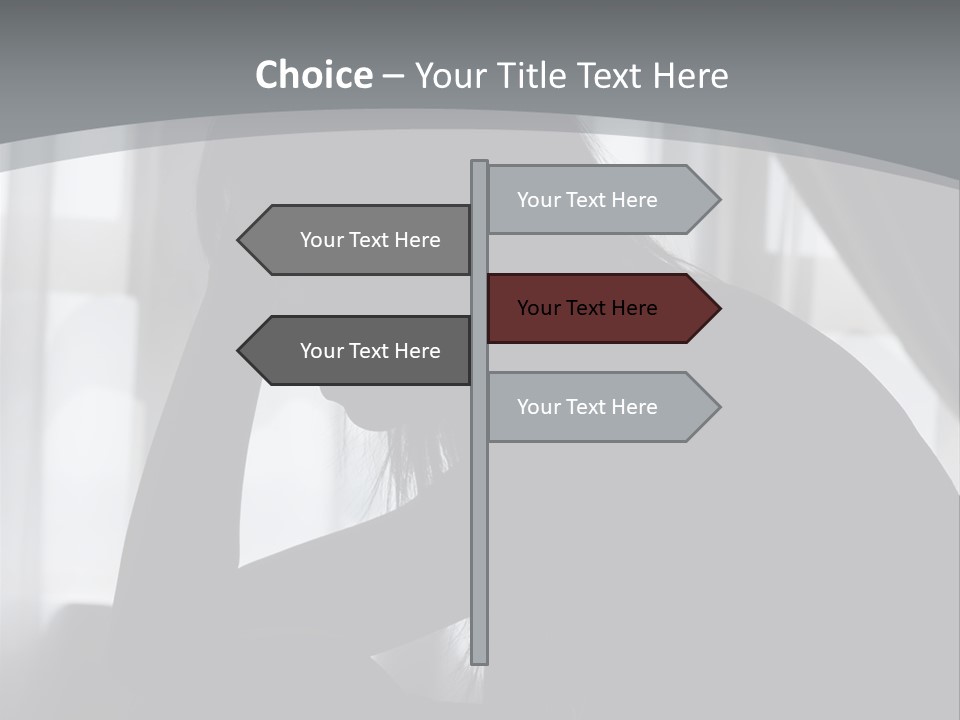 Silhouette Of A Depressed Lady PowerPoint Template