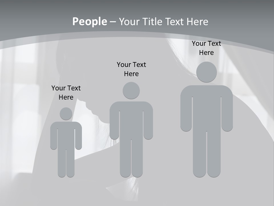 Silhouette Of A Depressed Lady PowerPoint Template