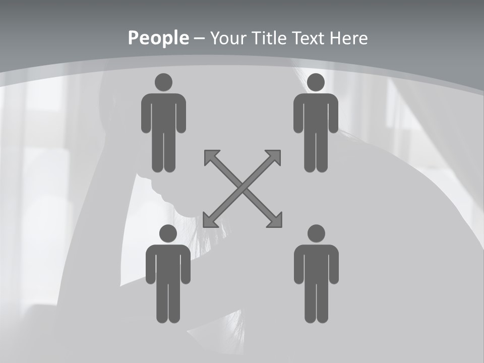 Silhouette Of A Depressed Lady PowerPoint Template