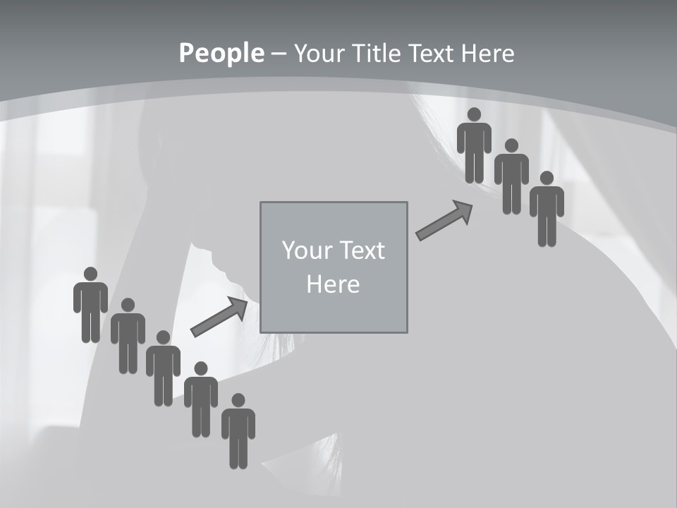 Silhouette Of A Depressed Lady PowerPoint Template