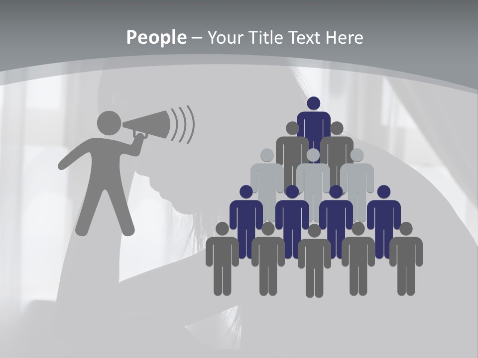 Silhouette Of A Depressed Lady PowerPoint Template