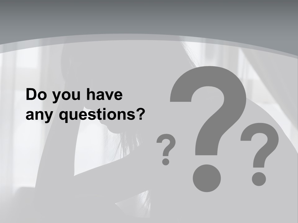 Silhouette Of A Depressed Lady PowerPoint Template