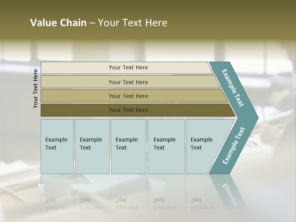 Students At The University During Exam PowerPoint Template