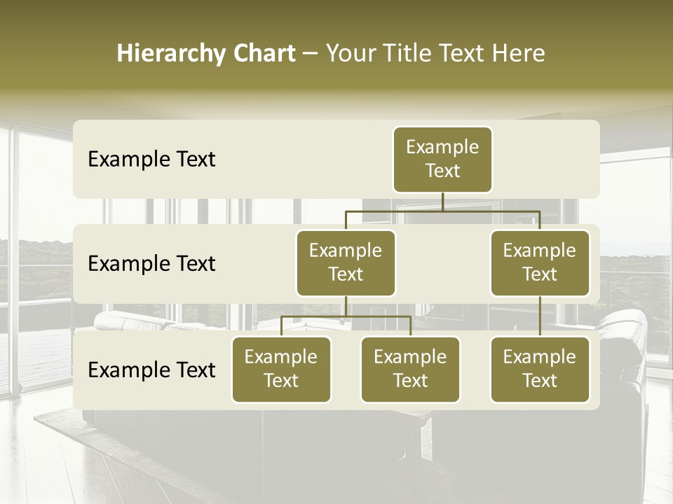 A Modern Luxury Home Interior Living Area With Couch And Flat Screen Tv And A Beautiful View. PowerPoint Template