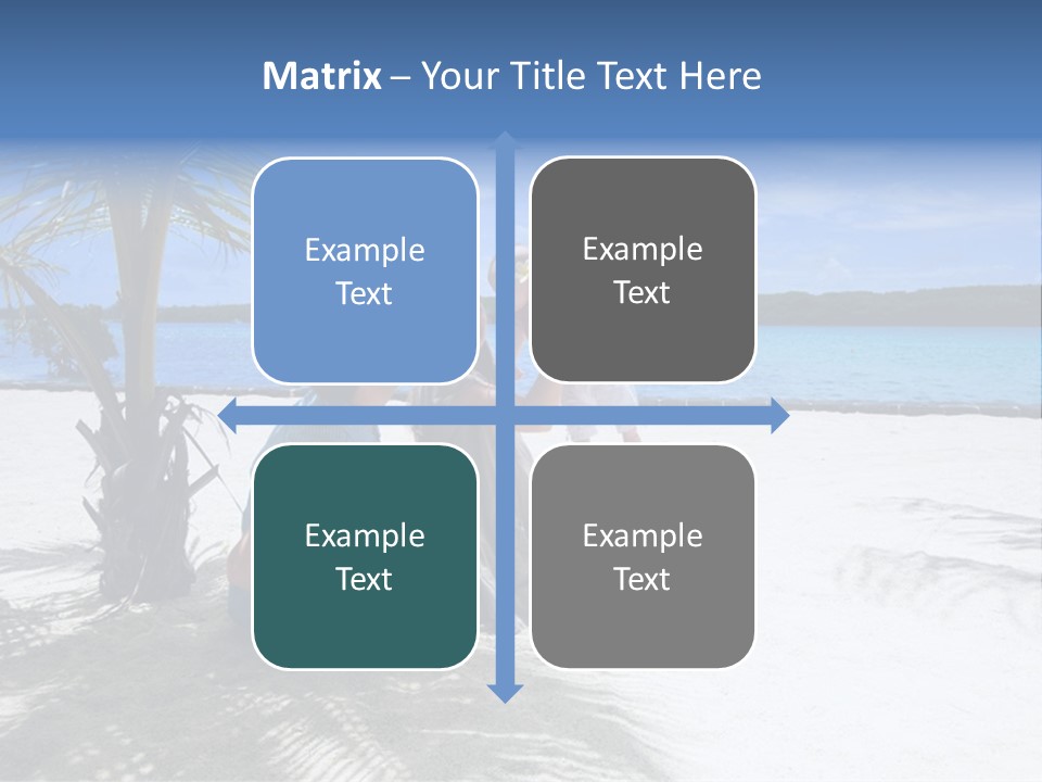 Family Vacation. Young Family Of Three On Vacation. Taken With Wide Angle Lens. PowerPoint Template